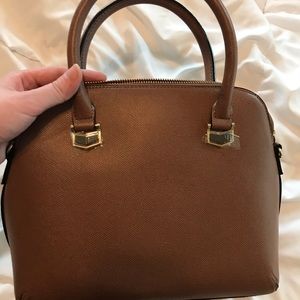 Kate Landry NEVER WORN/ USED brown handbag with gold design